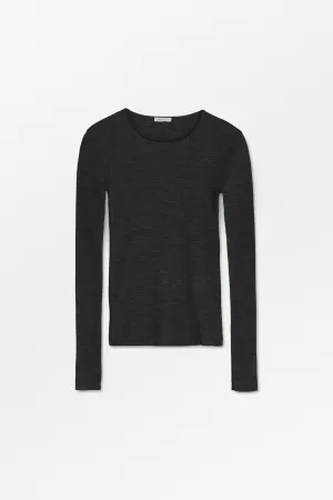 Amy Blouse - Dark Grey Melange