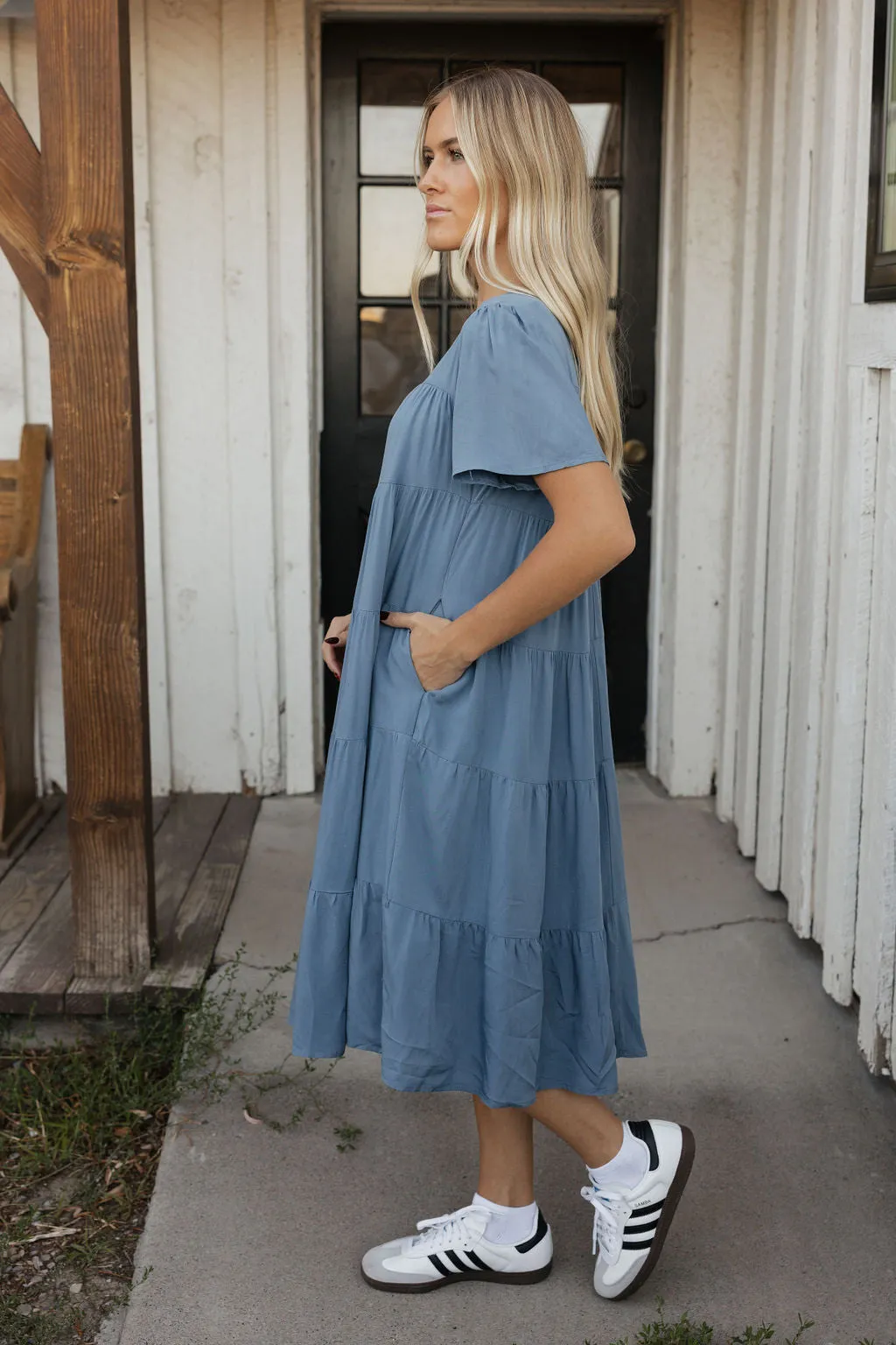 Anabel Dress-Navy