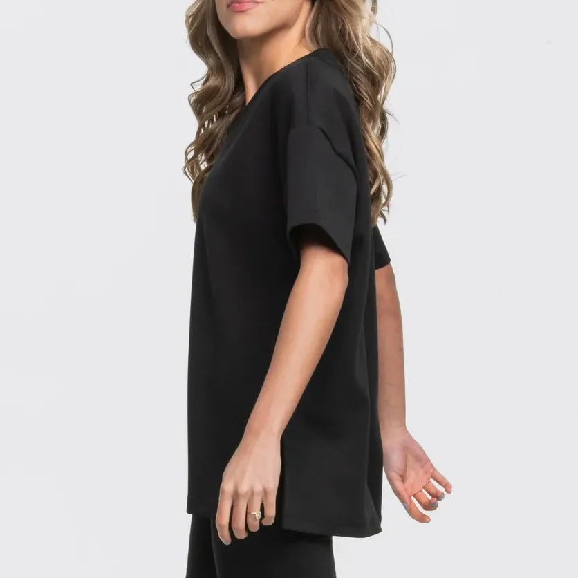 AstroKnit V-Neck Top – Deep Space