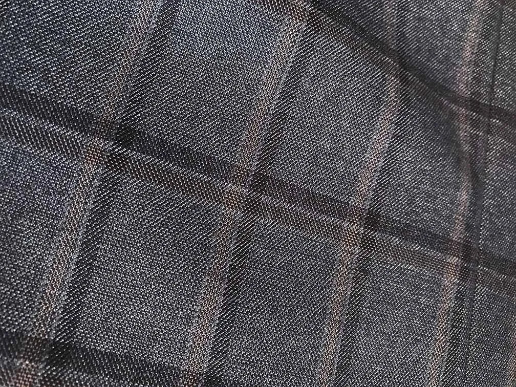 Atrani Collection - Regular Fit Windowpane Suit 3 Piece in Gray