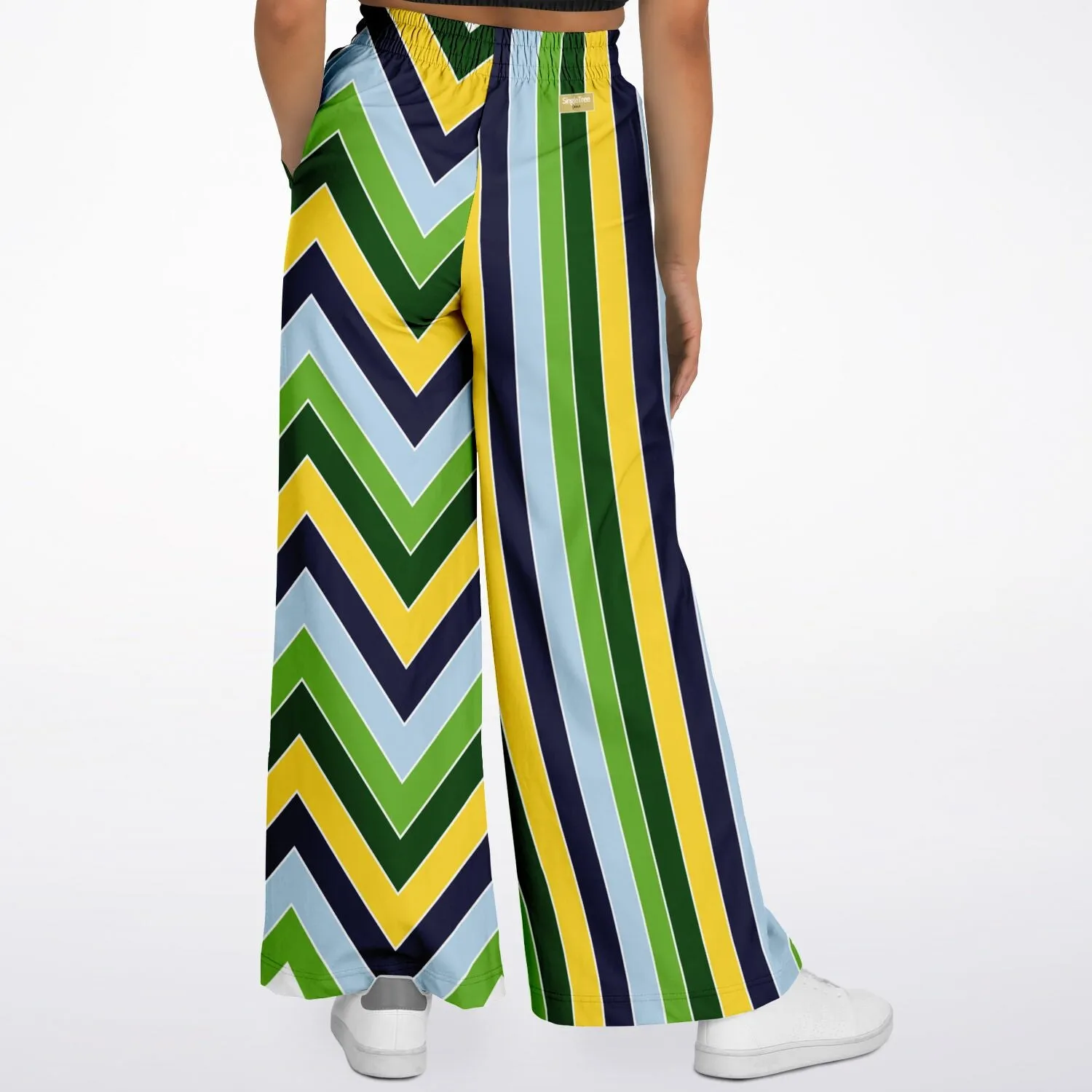 Blue Ivy Collegiate Rugby Stripe Eco-Poly Wide Leg Pants