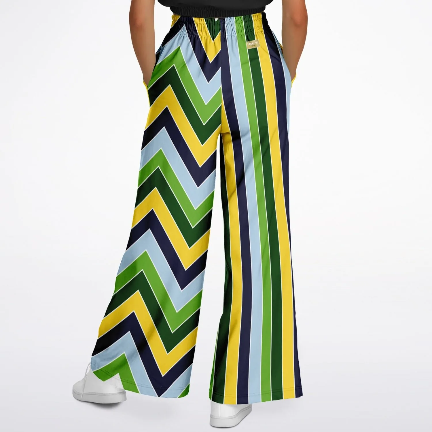Blue Ivy Collegiate Rugby Stripe Eco-Poly Wide Leg Pants