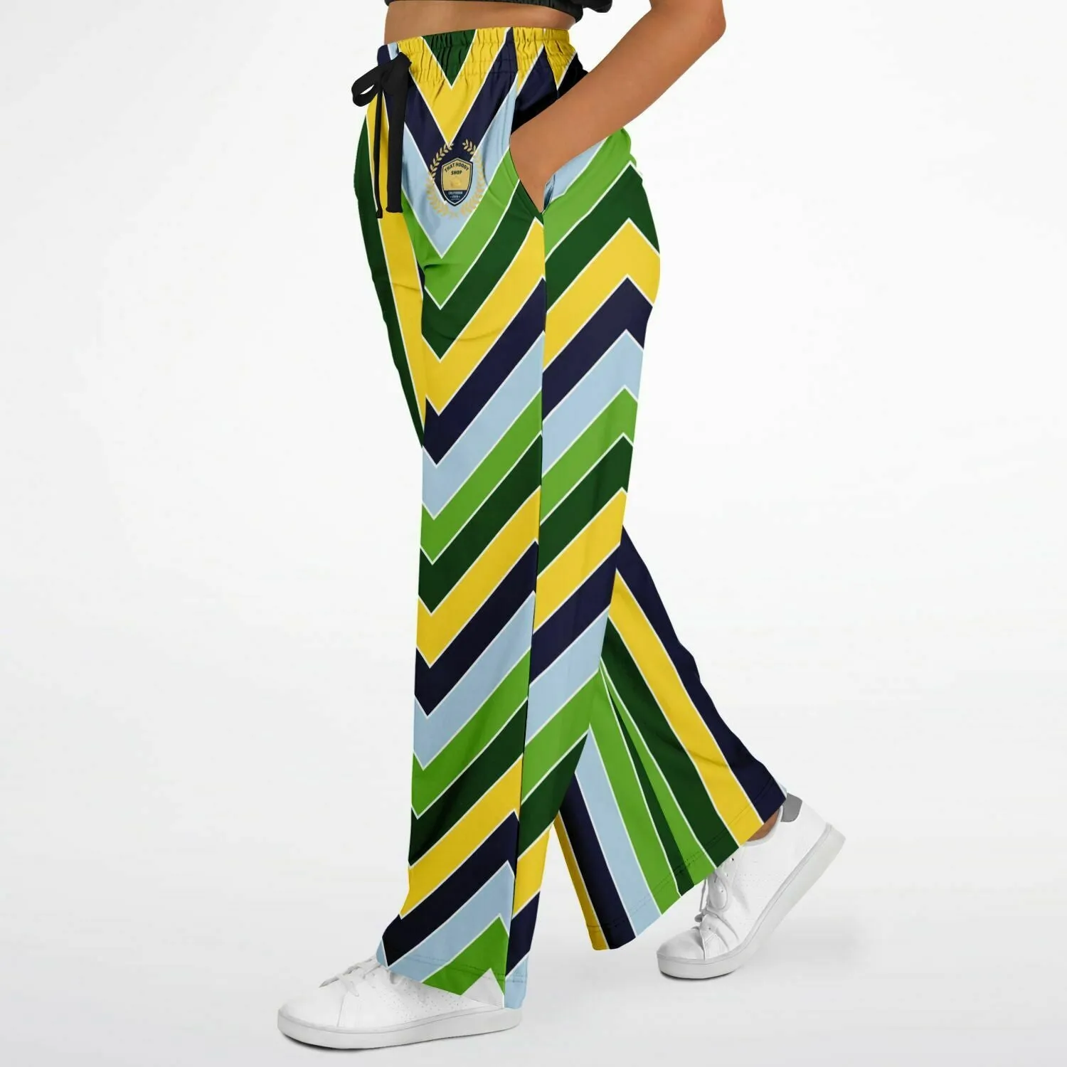 Blue Ivy Collegiate Rugby Stripe Eco-Poly Wide Leg Pants