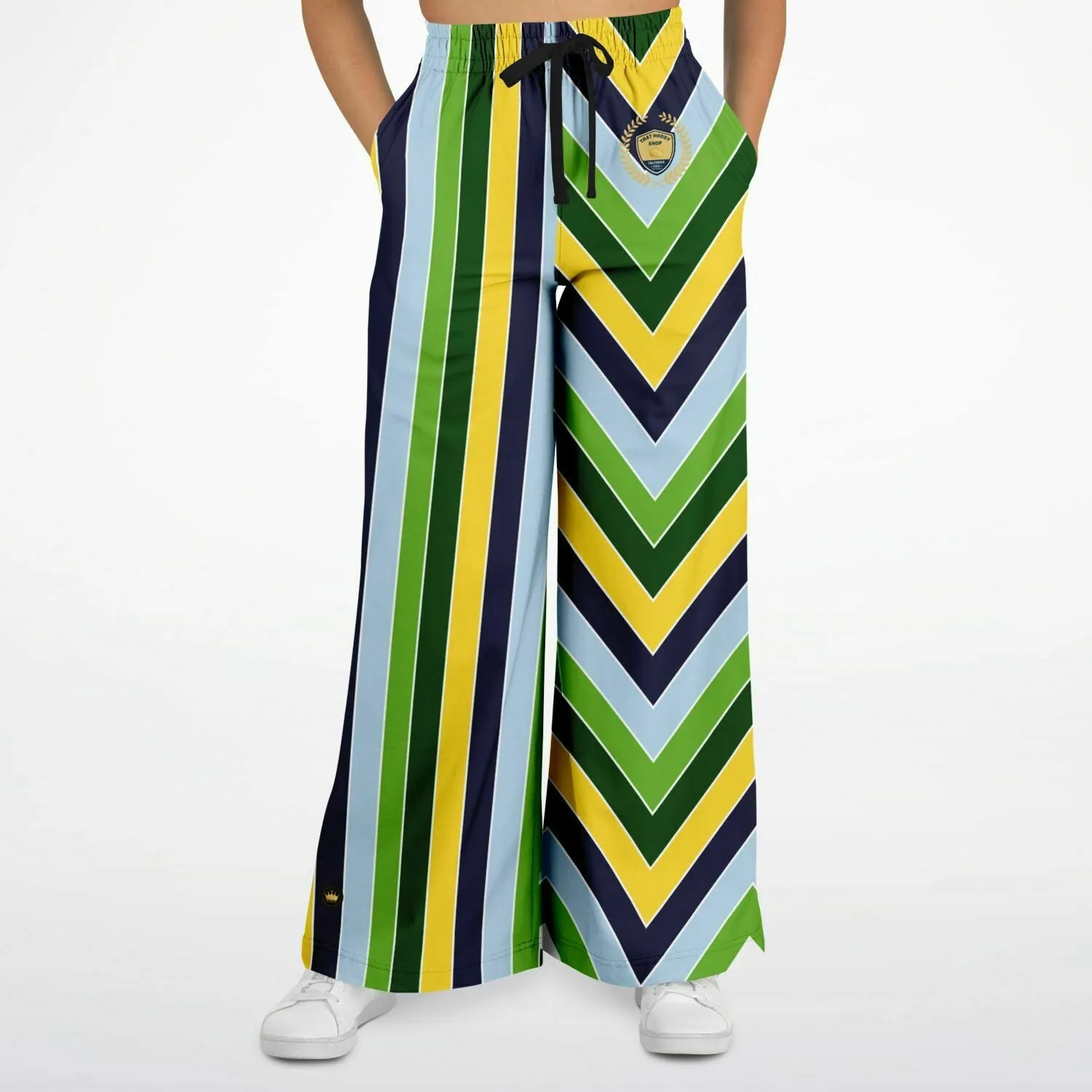 Blue Ivy Collegiate Rugby Stripe Eco-Poly Wide Leg Pants