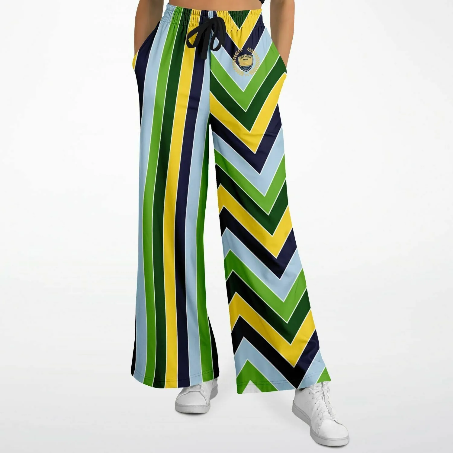 Blue Ivy Collegiate Rugby Stripe Eco-Poly Wide Leg Pants