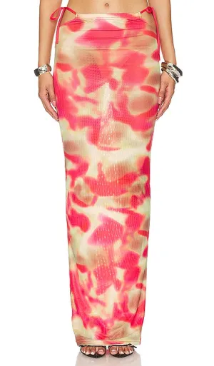 BY.DYLN Maddi Maxi Skirt in Red