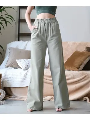 Canvas Wide Leg Pants