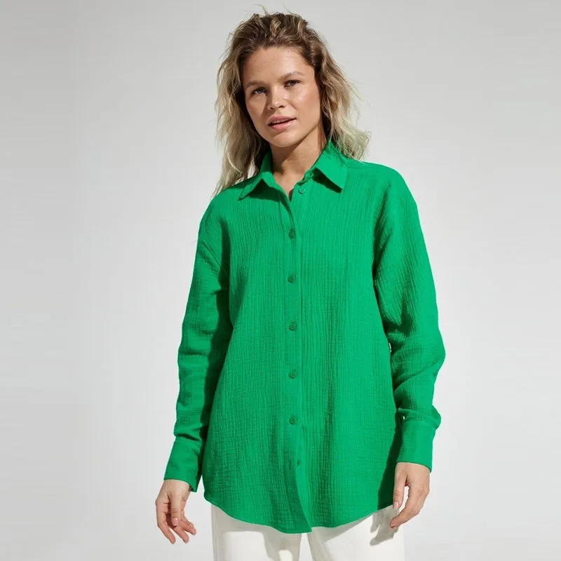 Casual and Loose Summer Chic Long Sleeve Blouse