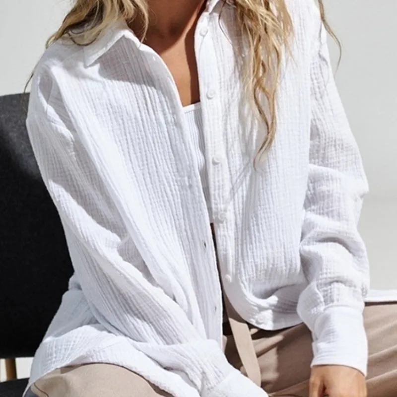 Casual and Loose Summer Chic Long Sleeve Blouse