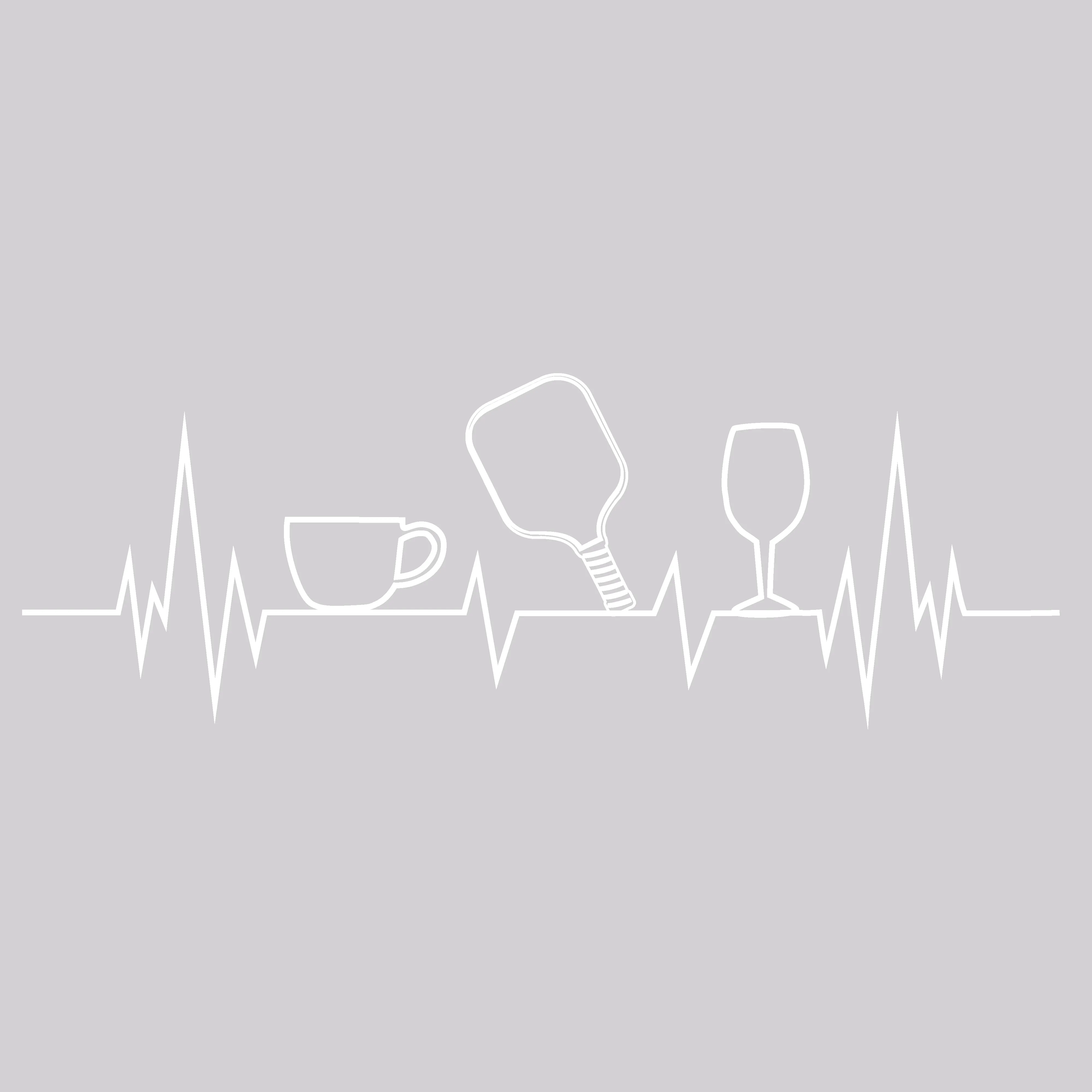 Coffee, Pickleball, Wine Heartbeat EKG | Women's Pickleball Shorts