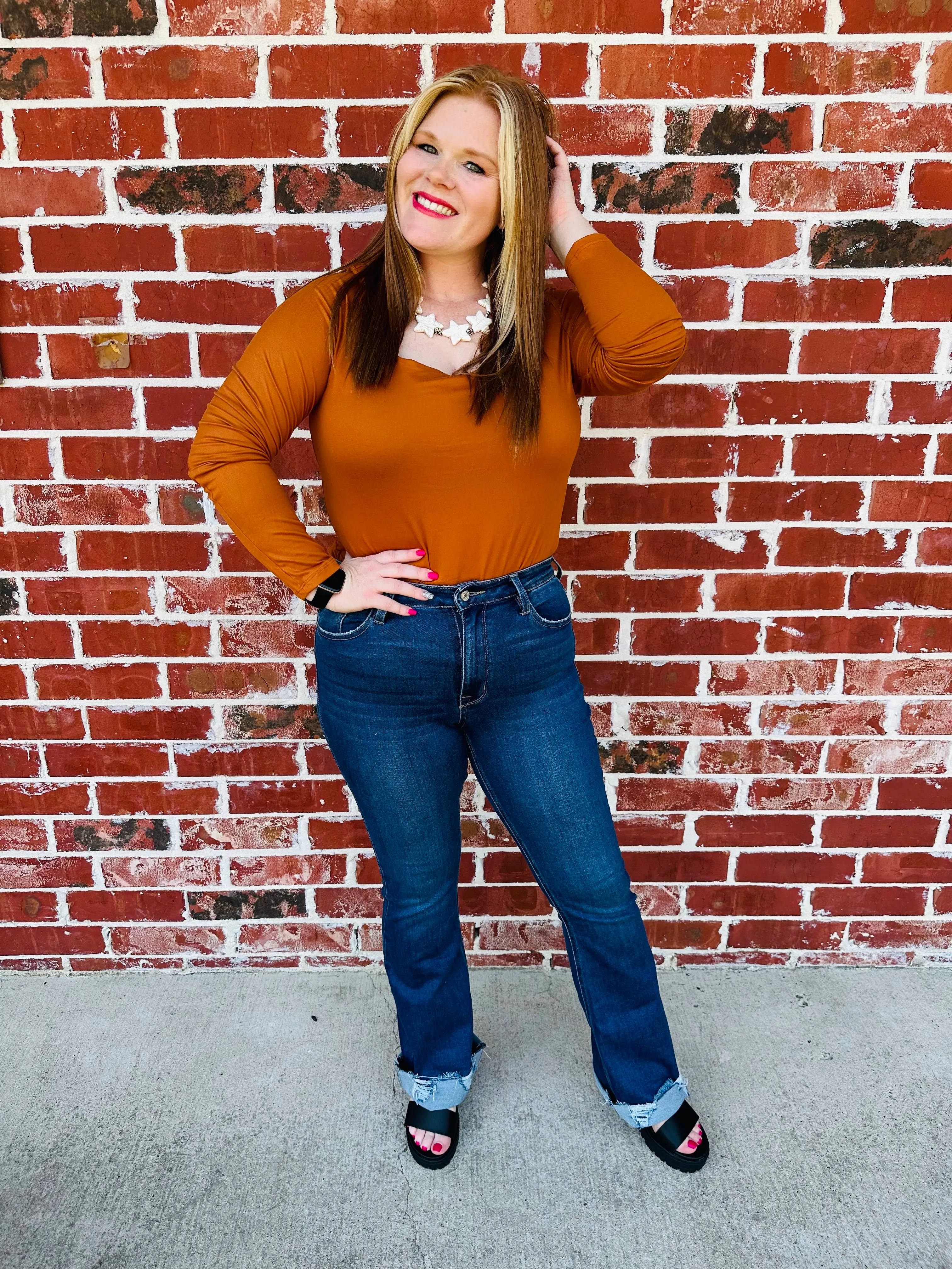 Cognac Soft & Chic Bodysuit