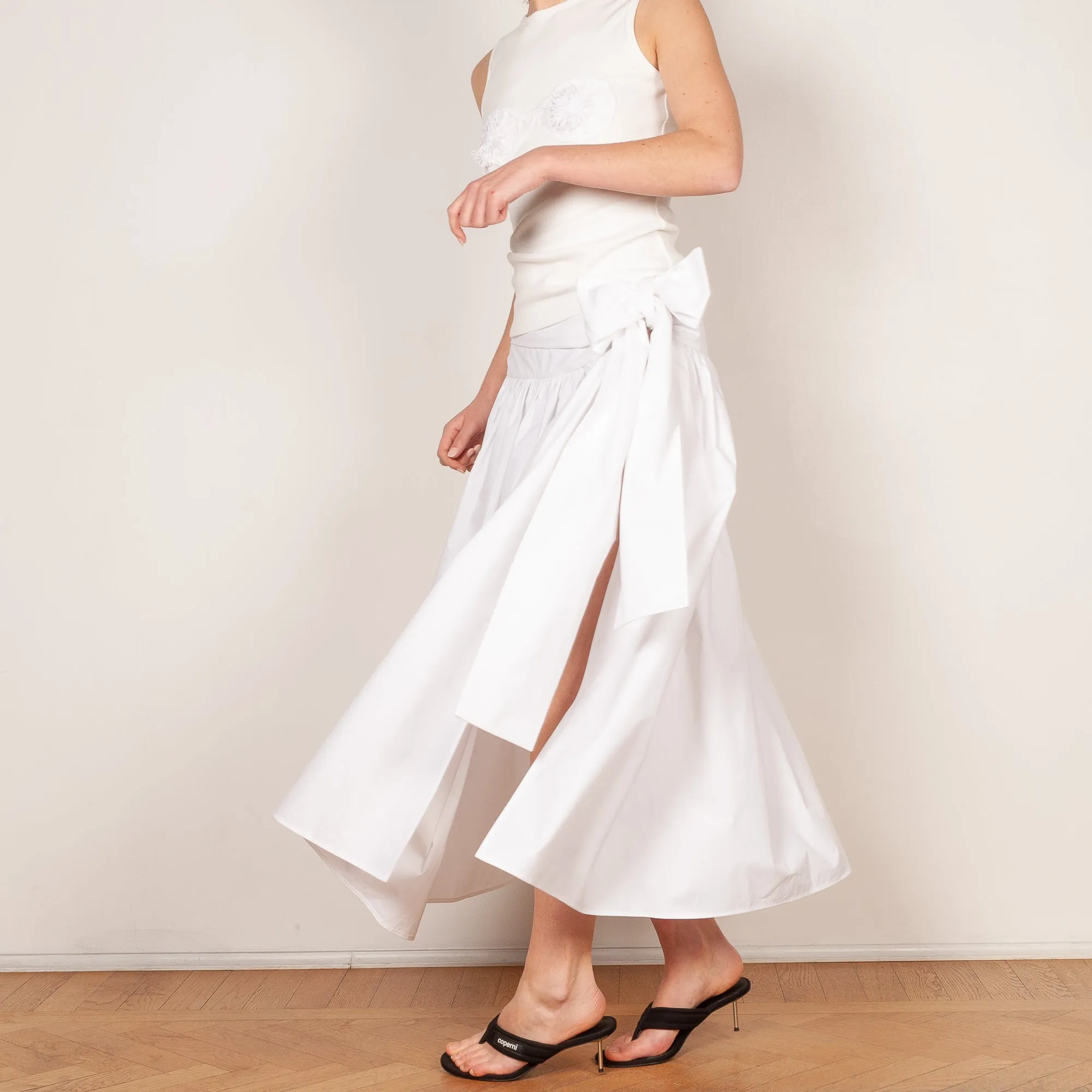 Cotton tie skirt