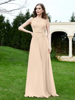 Elegant Illusion Lace Appliqued Dress With Buttons Champagne Plus Size