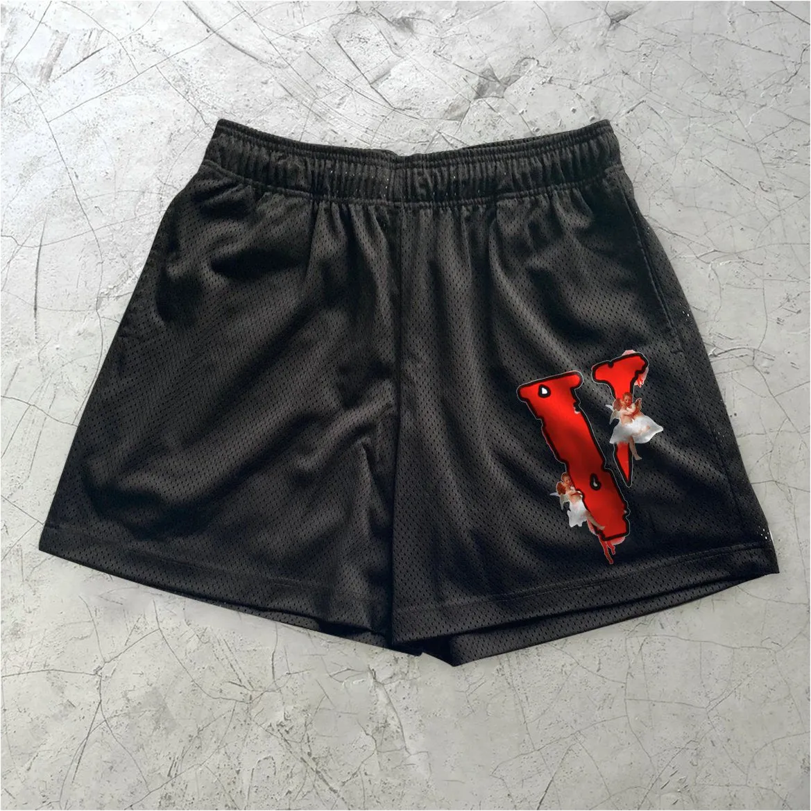 Fashion printed trendy loose sports shorts