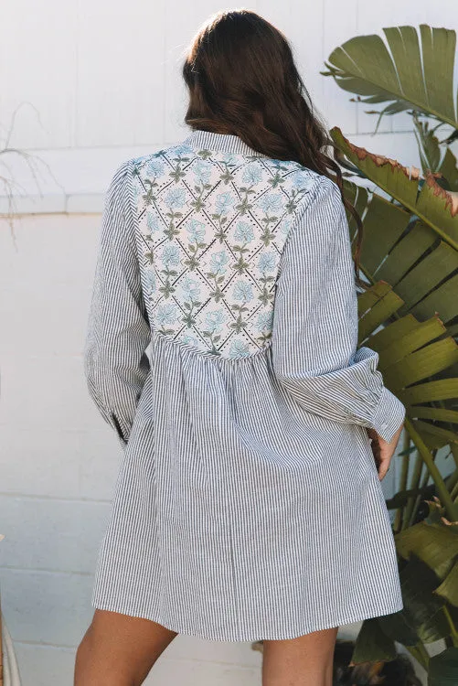 Floral and Stripes Dress