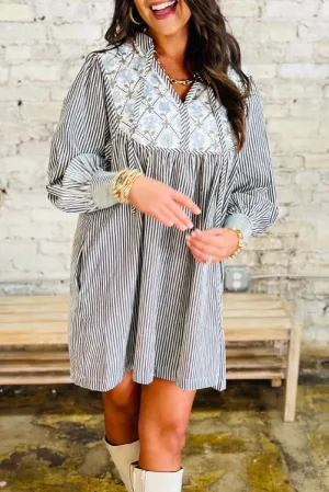 Floral and Stripes Dress