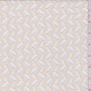 Golden Beige Zig Zag Stripe Lace Fabric
