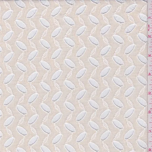 Golden Beige Zig Zag Stripe Lace Fabric