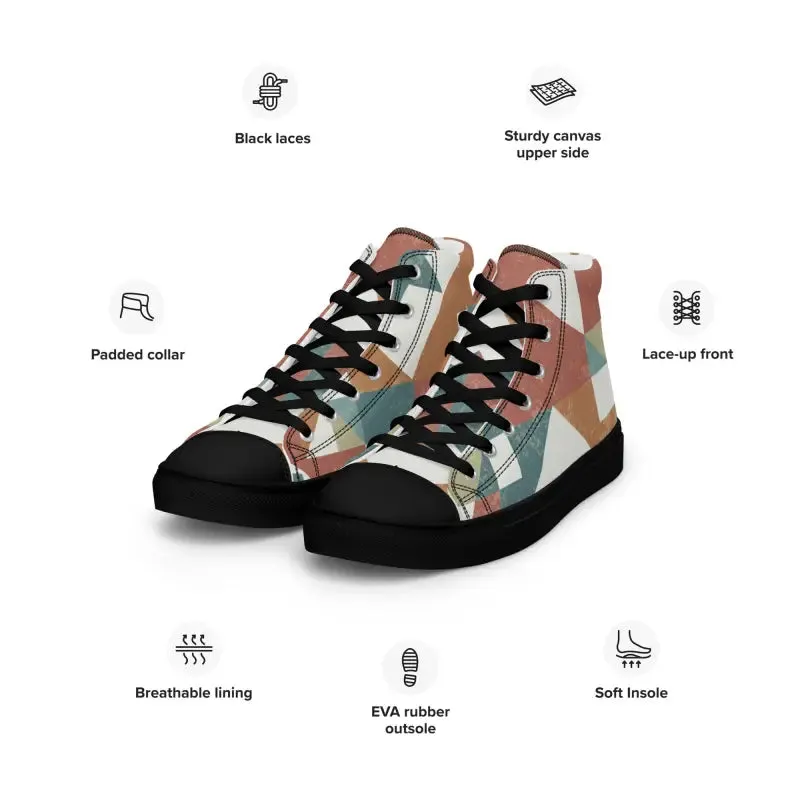 Groovy Geometric Canvas High Tops