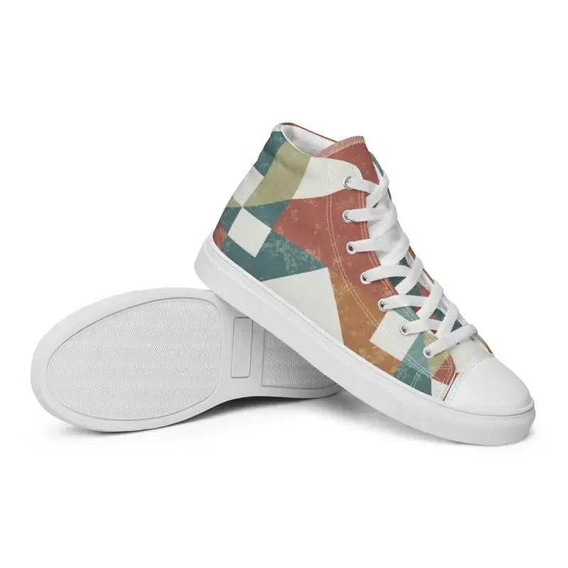 Groovy Geometric Canvas High Tops