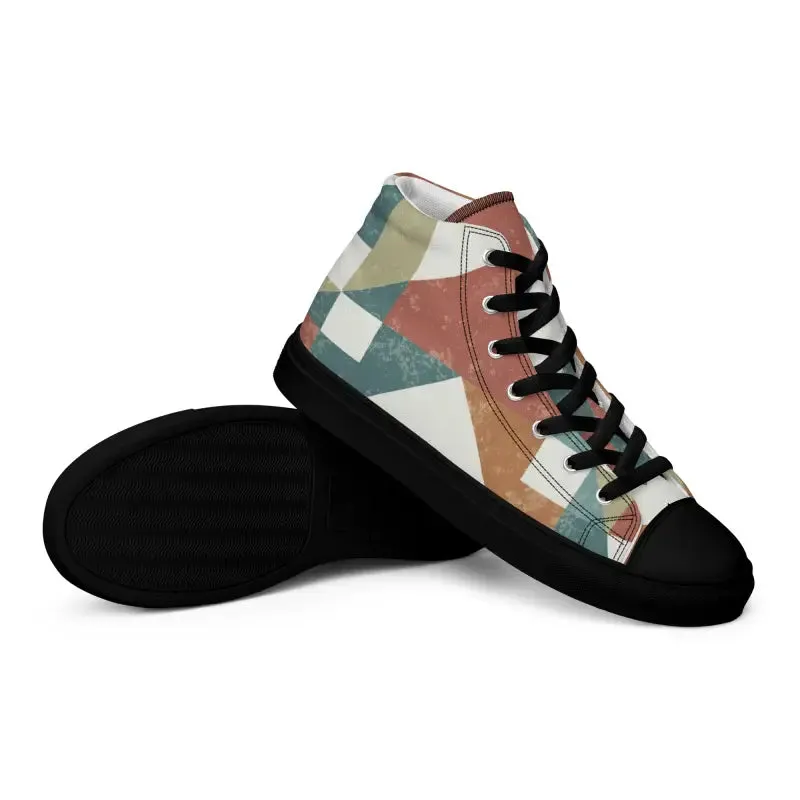 Groovy Geometric Canvas High Tops