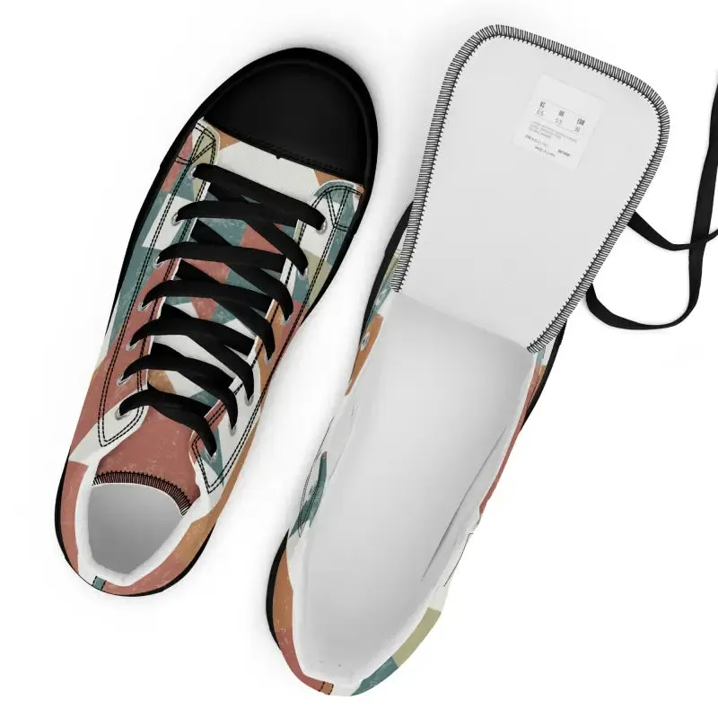 Groovy Geometric Canvas High Tops