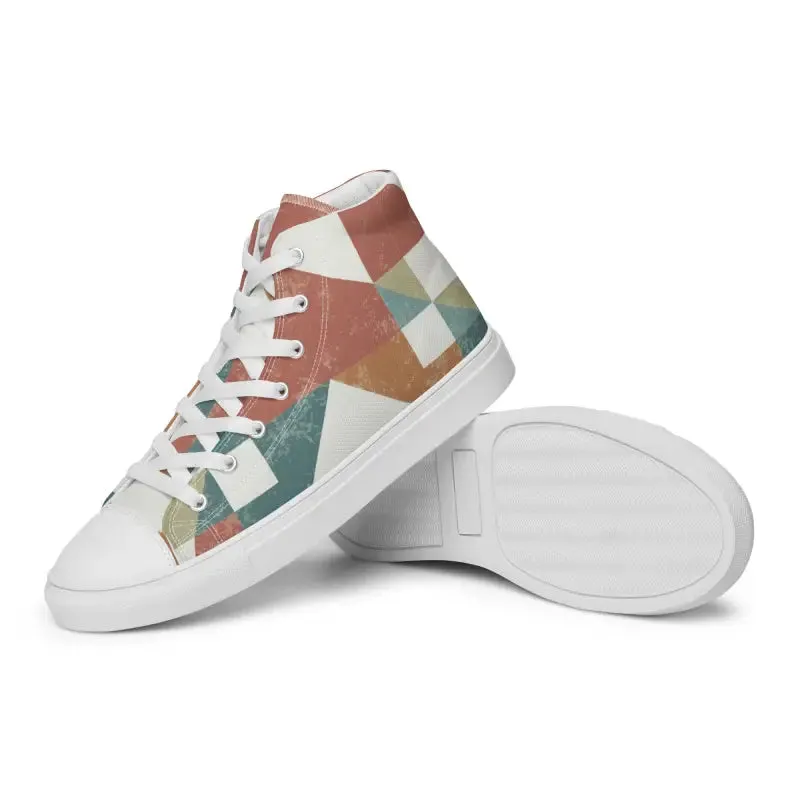Groovy Geometric Canvas High Tops
