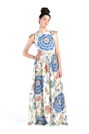 Juliette 1970s Floral Gauze Maxi Dress