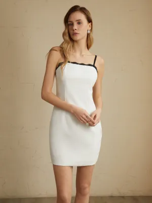 Lace Trim Graceful Cami Short Dress