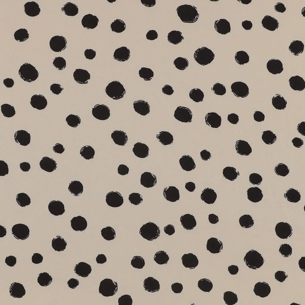 Linz - Parchment Cream Spotty Viscose Woven Twill Fabric
