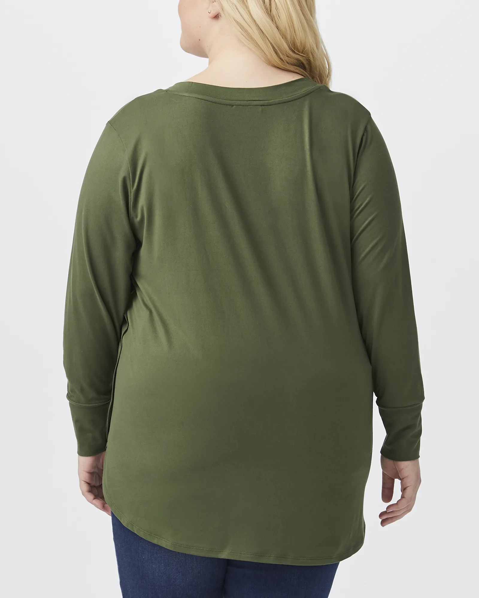 Maci Featherweight Long Sleeve Top | Olive Green