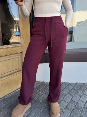 Maroon Studio Pants
