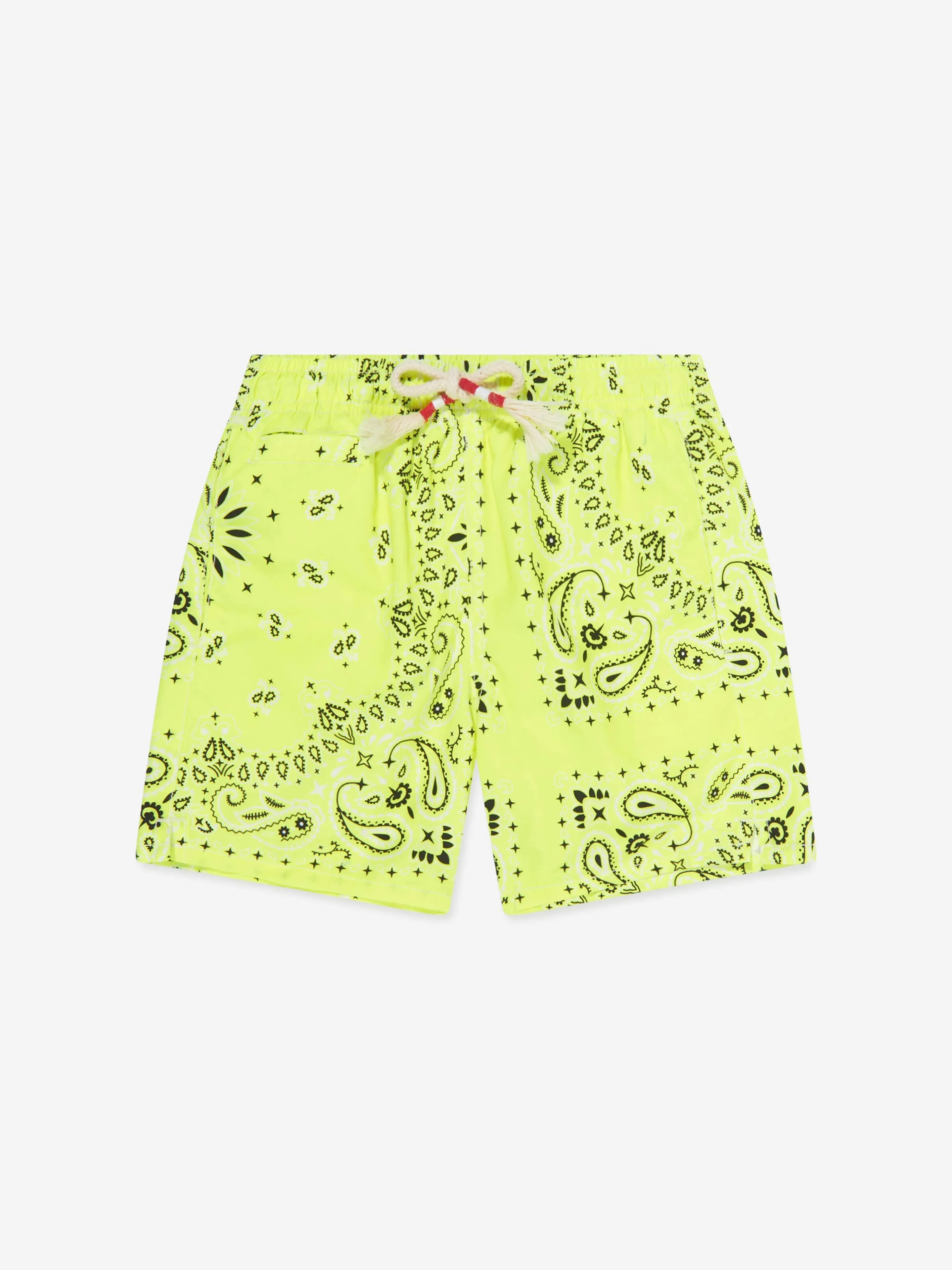 MC2 Saint Barth Boys Bandana Print Swim Shorts in Yellow