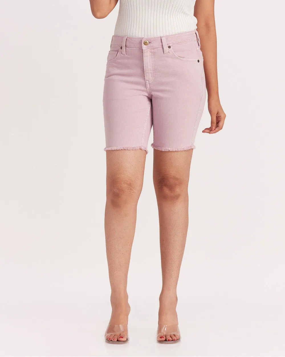 Mid Rise Colored Shorts - Lush Lilac