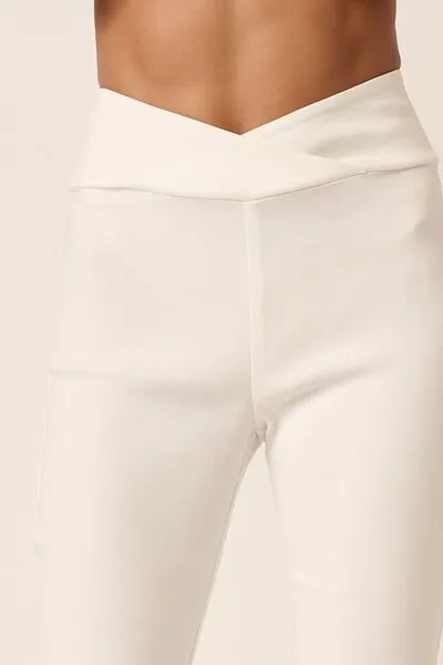 Mittoshop Surplice V Waist Flare Pants