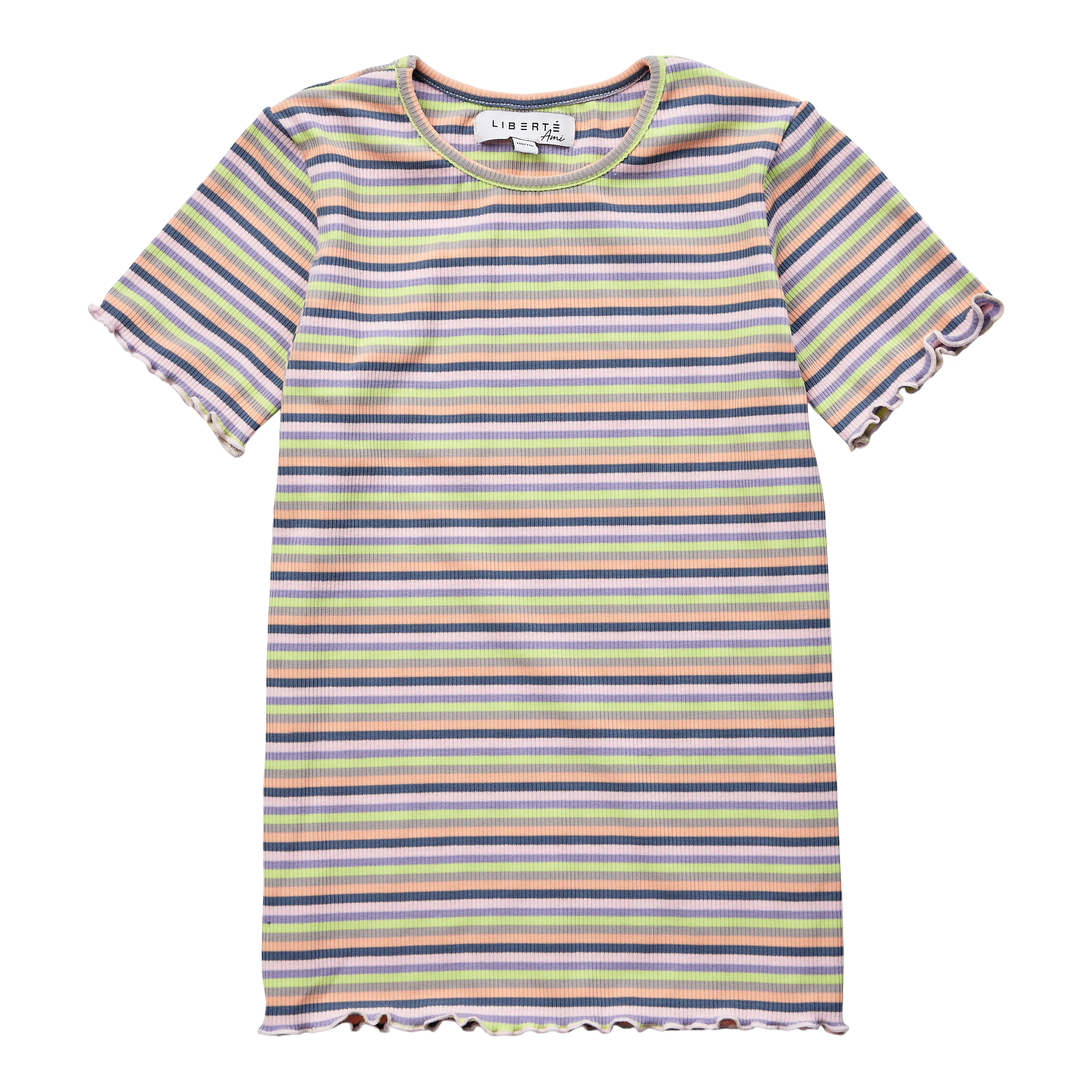 NATALIA-SS-BLOUSE-KIDS - MULTI GREY STRIPE