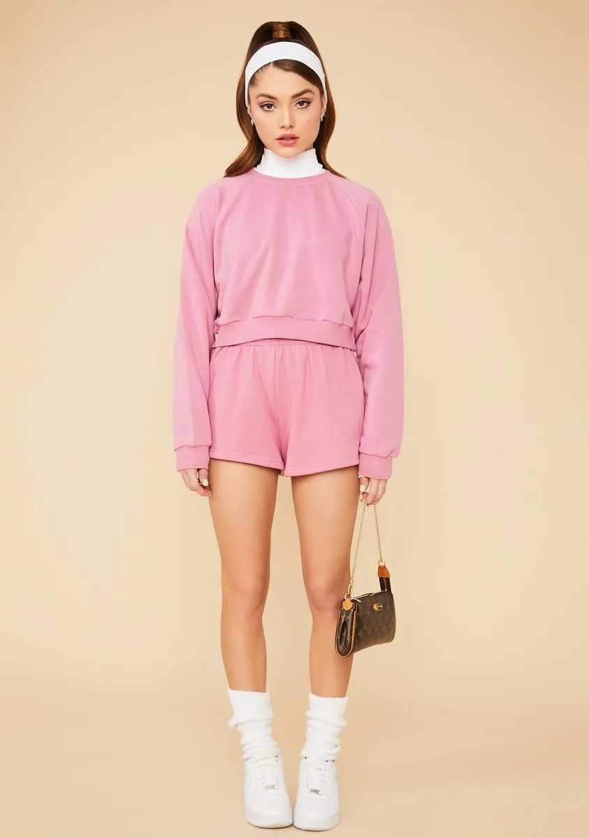 Orchid Calling Crazy Elastic Waist Shorts