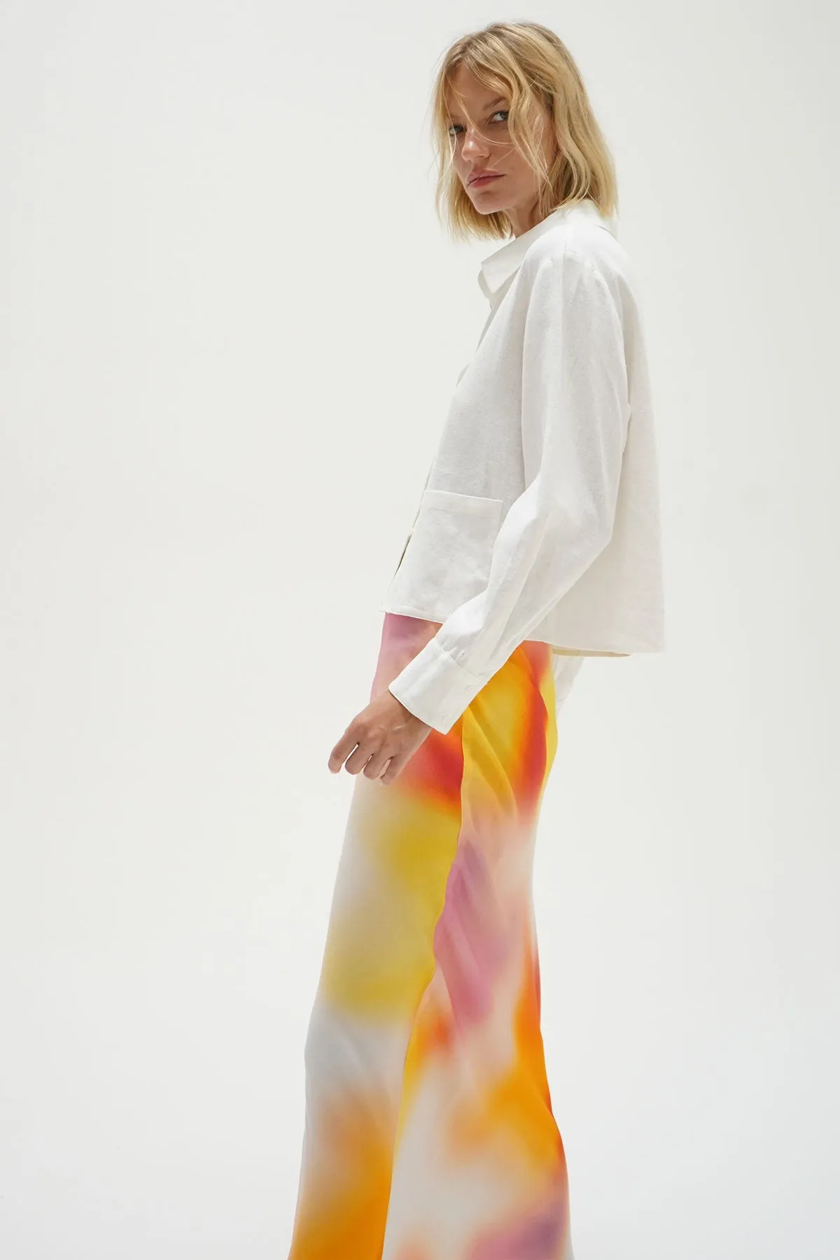 Rai Linen Button Up - White