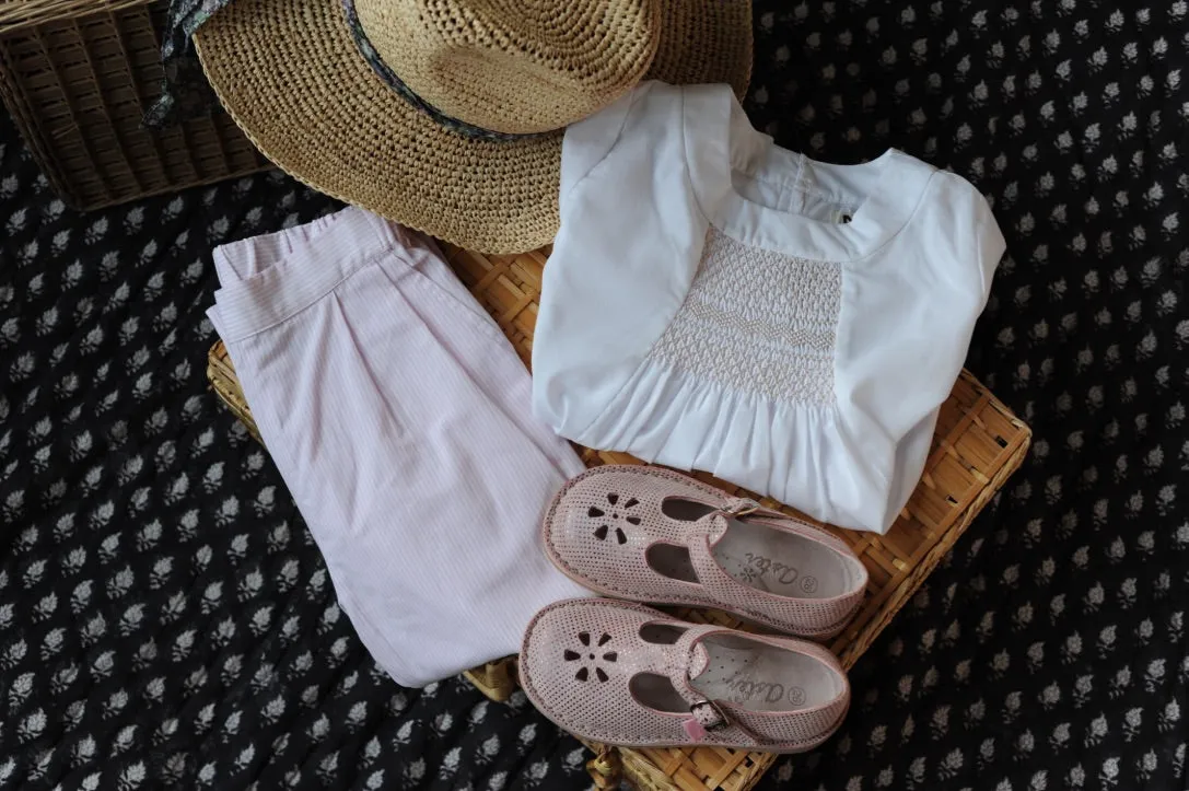 Rosemary Smocked Top White