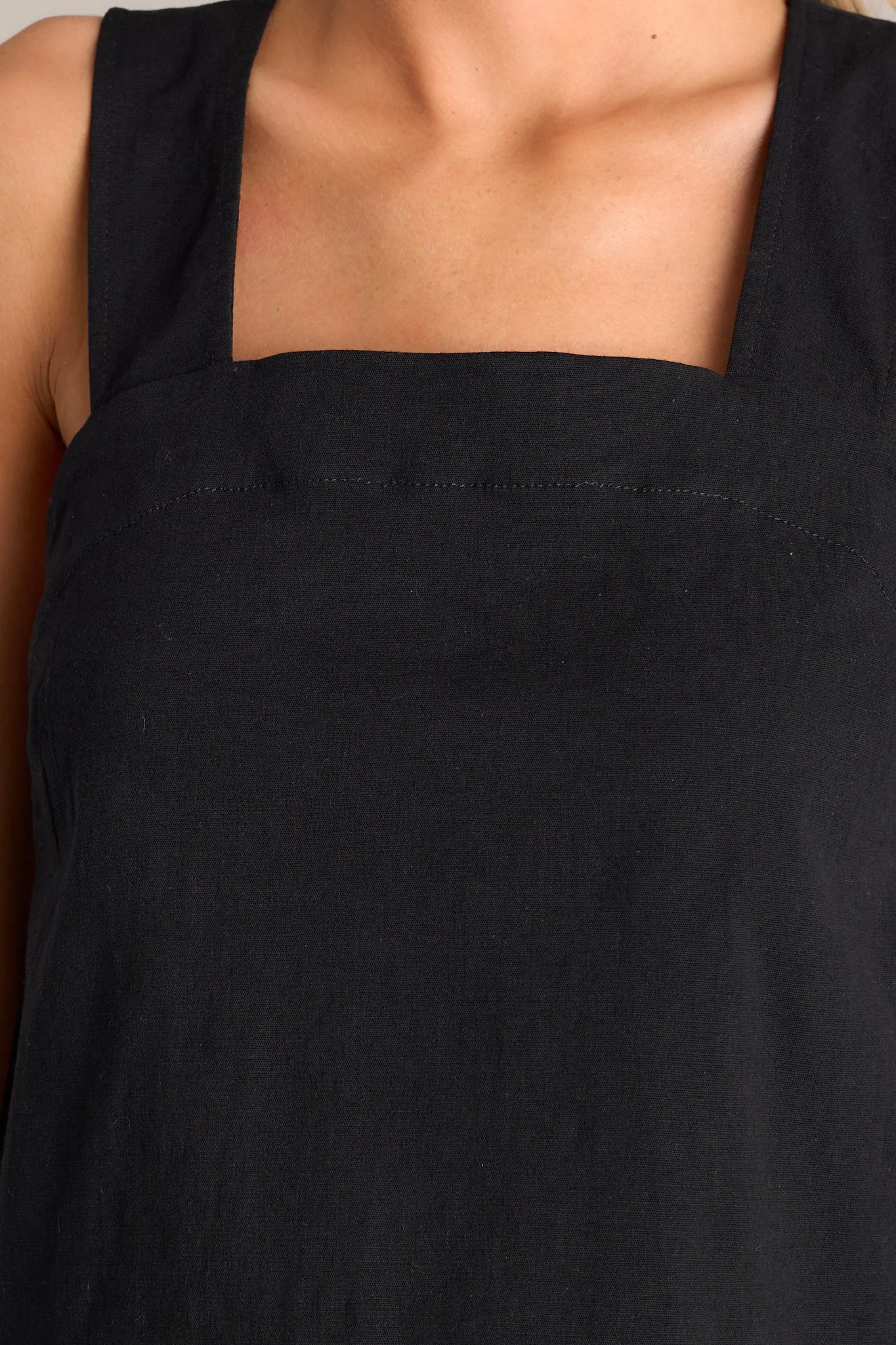 Shadow Chic Black Cotton Blend Tank