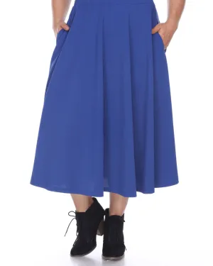 Tasmin Flare Midi Skirt | Royal