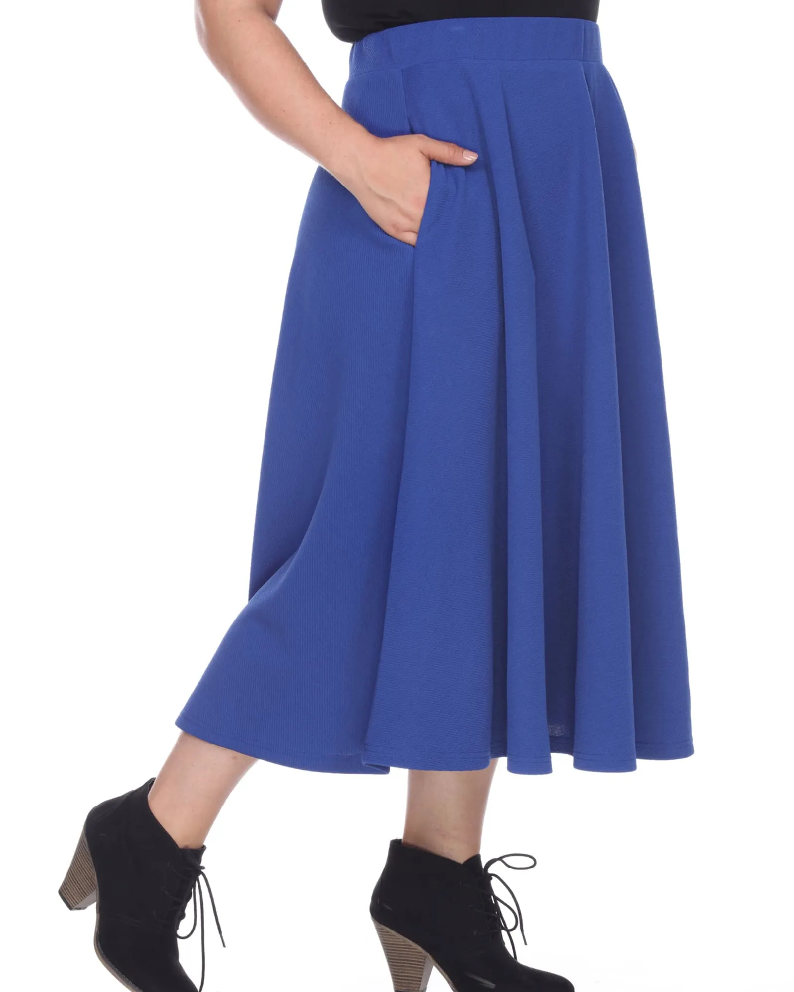 Tasmin Flare Midi Skirt | Royal