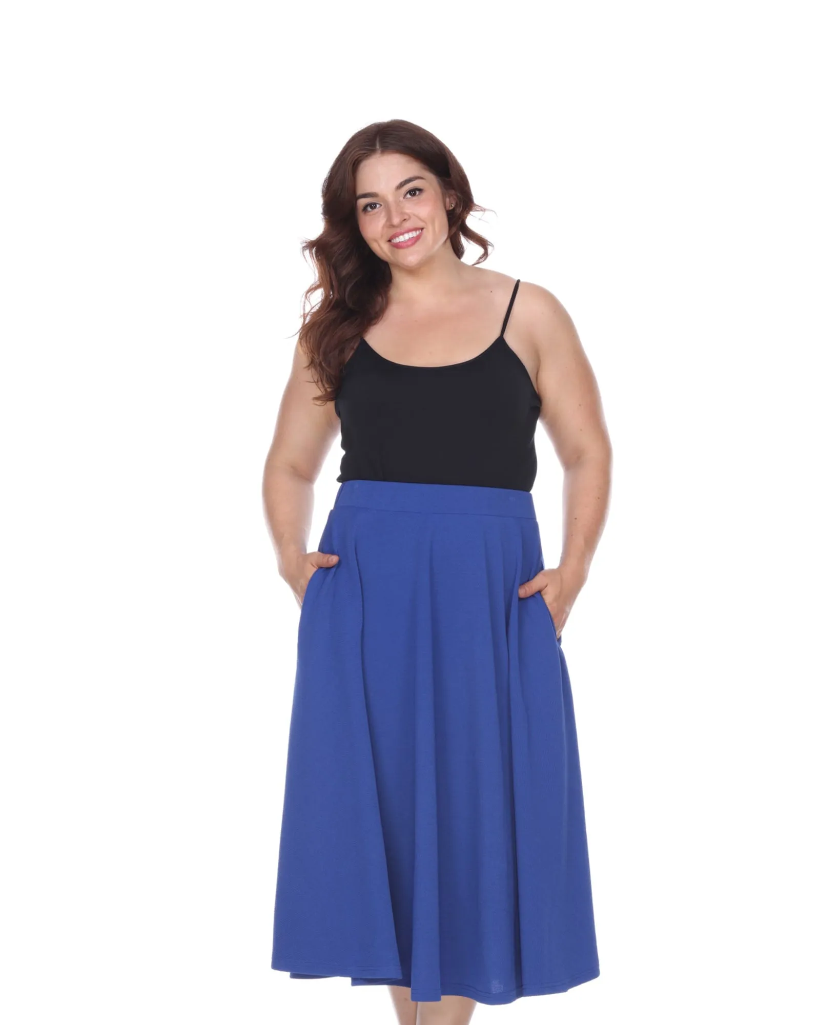 Tasmin Flare Midi Skirt | Royal