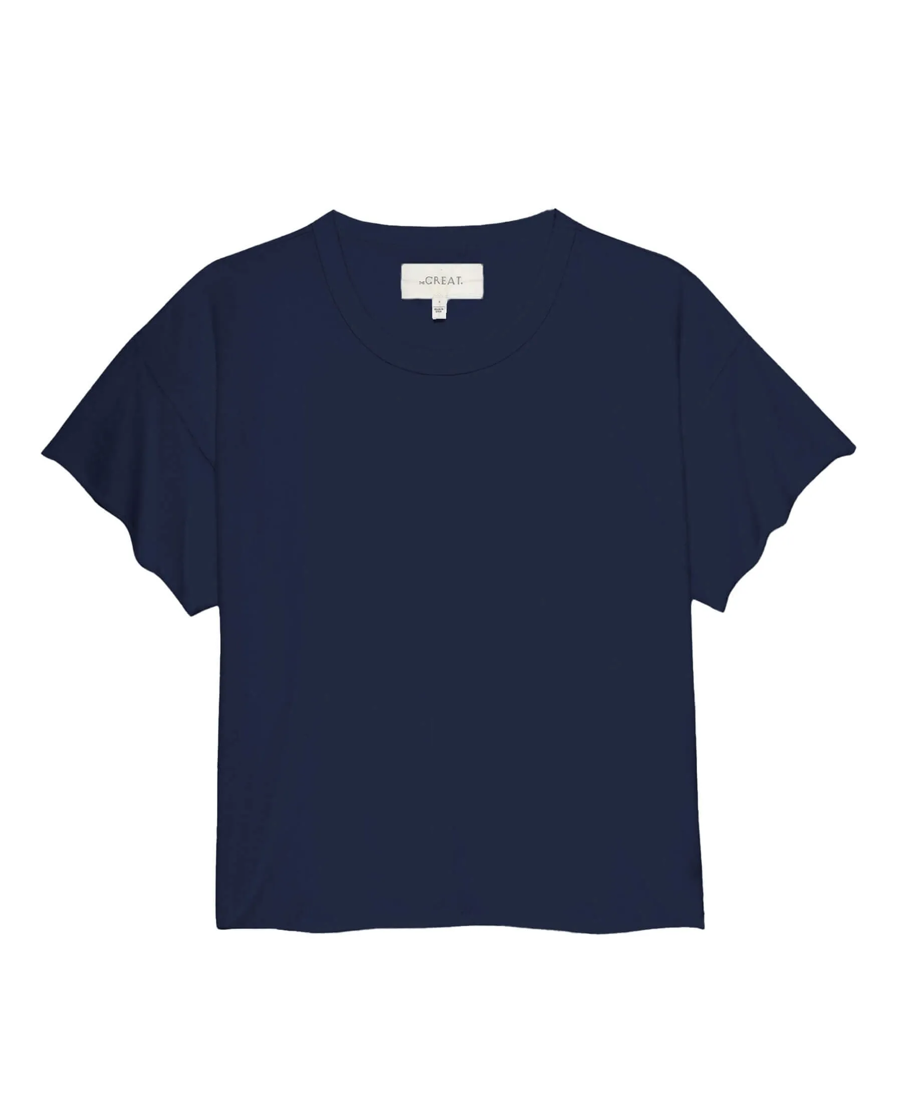 The Crop Tee. Solid -- True Navy