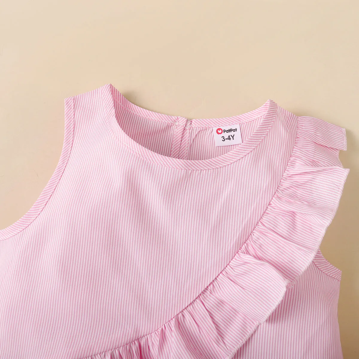 Trendy Toddler Girl Stripe Print Bowknot Ruffle Flounce Set