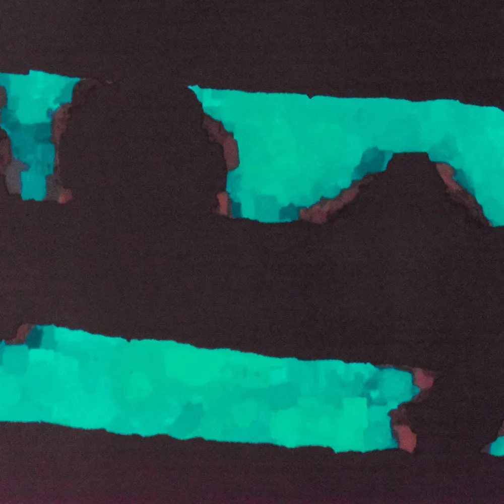 Turquoise-Black-Brown Abstract Printed Swimwear Stretch Tricot Knit Fabric