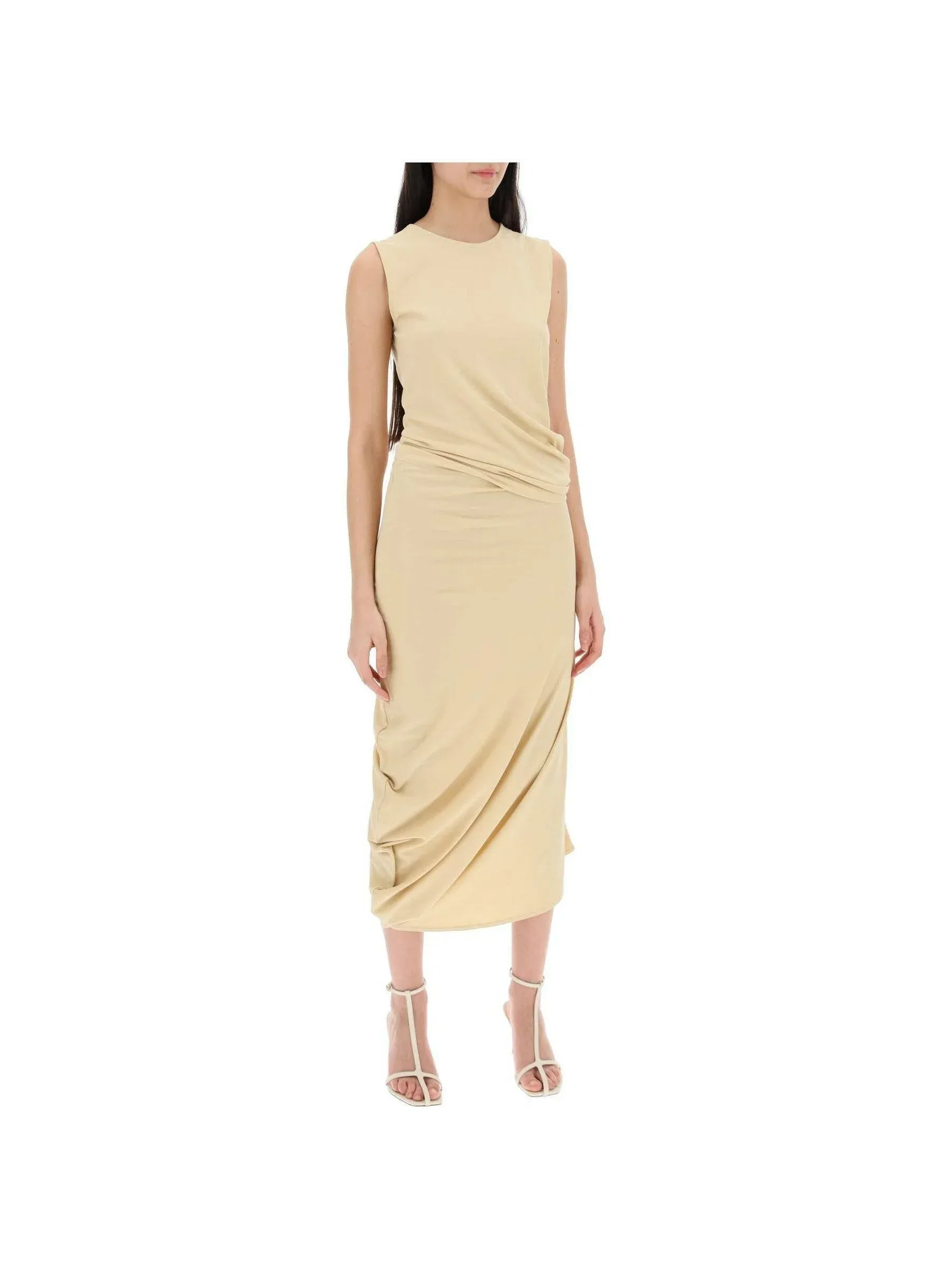 Twisted Crepe Fitted Dress