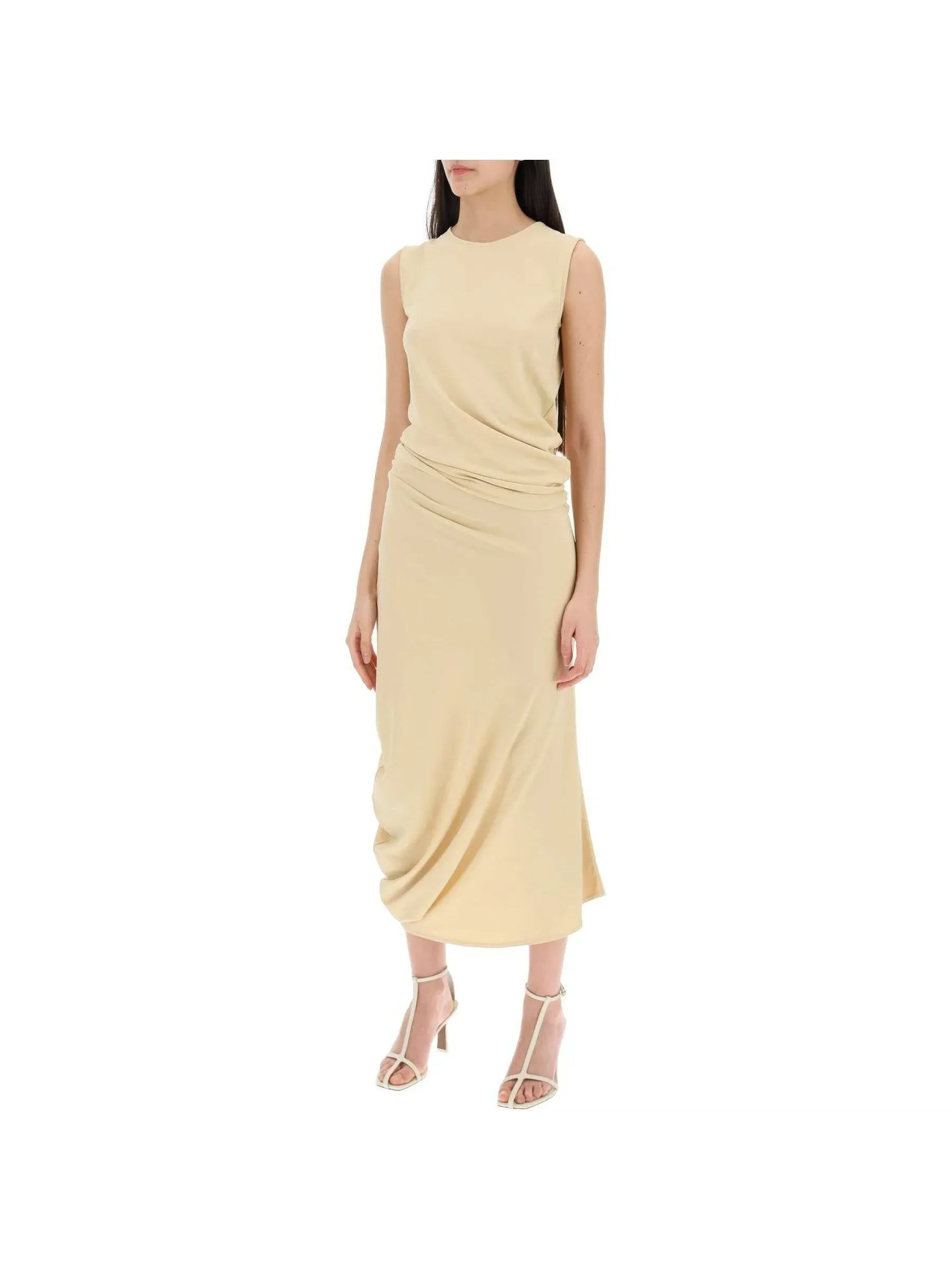 Twisted Crepe Fitted Dress
