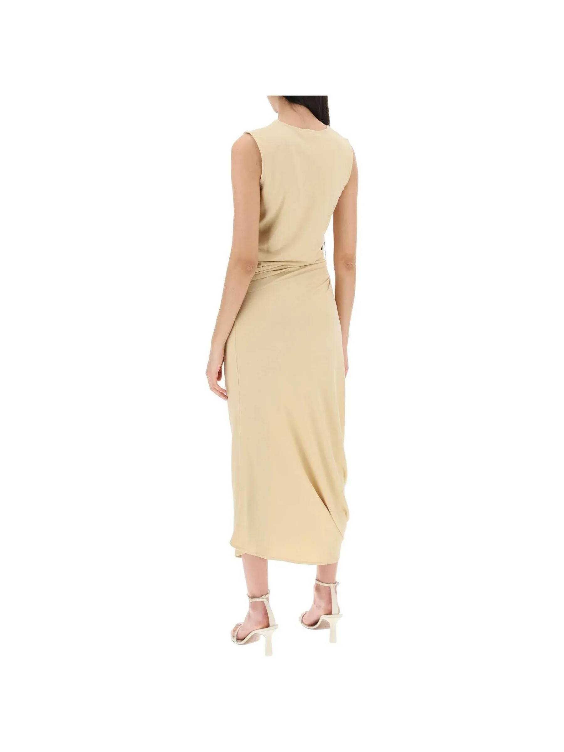 Twisted Crepe Fitted Dress