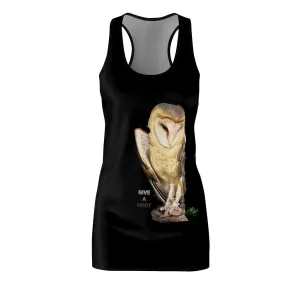 Women's Cut & Sew GIVE A HOOT Racerback Dress
